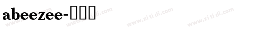 abeezee字体转换