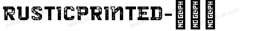 RusticPrinted字体转换