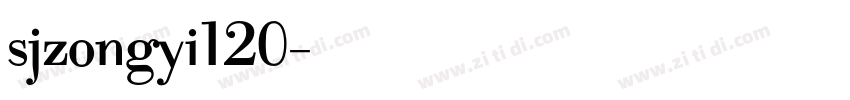sjzongyi120字体转换