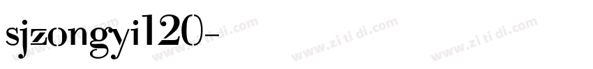 sjzongyi120字体转换
