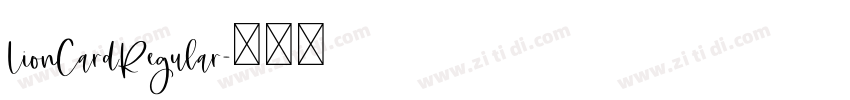 LionCardRegular字体转换