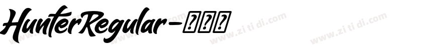 HunterRegular字体转换