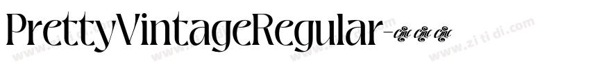 PrettyVintageRegular字体转换