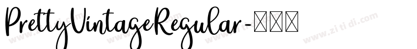 PrettyVintageRegular字体转换