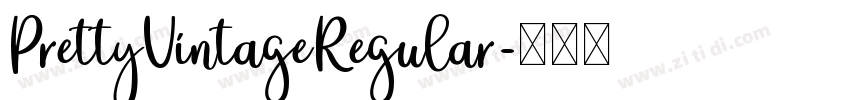 PrettyVintageRegular字体转换