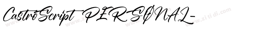 CastroScriptPERSONAL字体转换