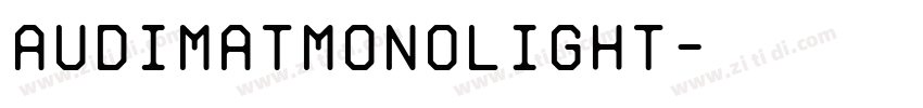 AudimatMonoLight字体转换