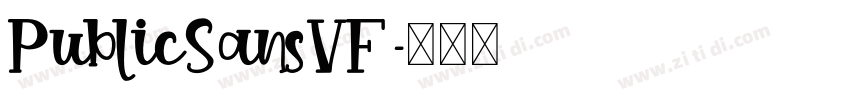 PublicSansVF字体转换