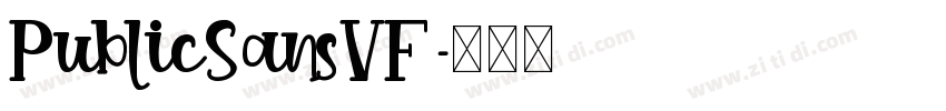 PublicSansVF字体转换