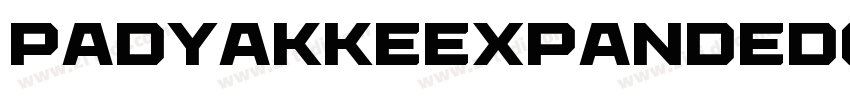 PadyakkeExpandedOne字体转换