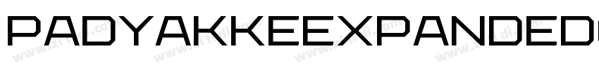 PadyakkeExpandedOne字体转换