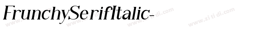 FrunchySerifItalic字体转换