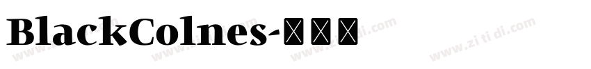 BlackColnes字体转换