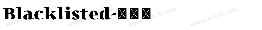 Blacklisted字体转换