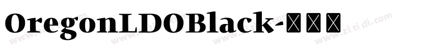 OregonLDOBlack字体转换