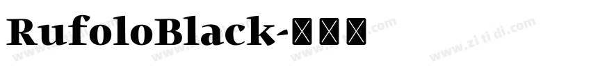 RufoloBlack字体转换