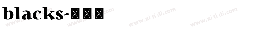 blacks字体转换