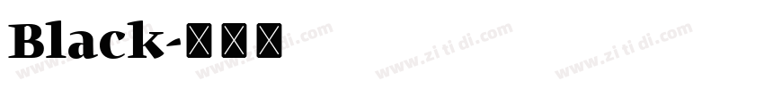 Black字体转换