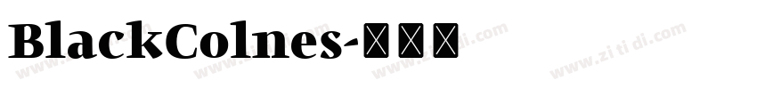 BlackColnes字体转换