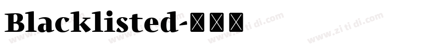 Blacklisted字体转换