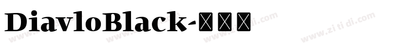 DiavloBlack字体转换