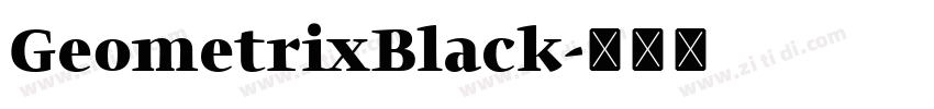 GeometrixBlack字体转换
