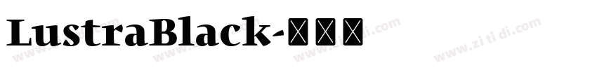 LustraBlack字体转换