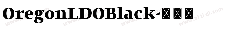 OregonLDOBlack字体转换