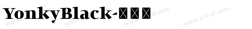YonkyBlack字体转换