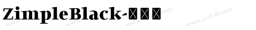 ZimpleBlack字体转换