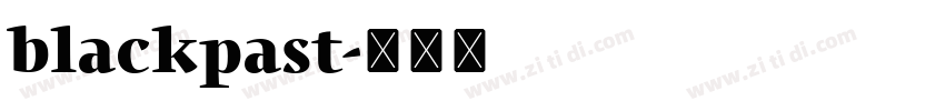 blackpast字体转换