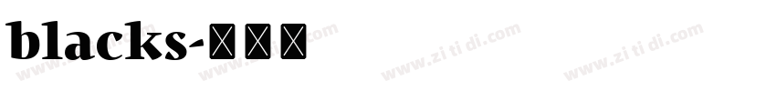blacks字体转换