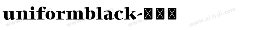 uniformblack字体转换
