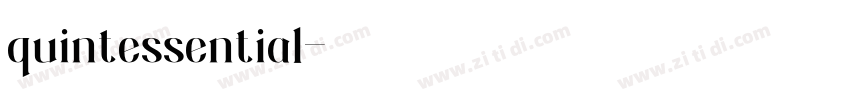 quintessential字体转换