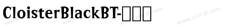 CloisterBlackBT字体转换