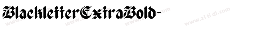 BlackletterExtraBold字体转换