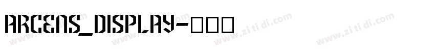 Arcens_Display字体转换