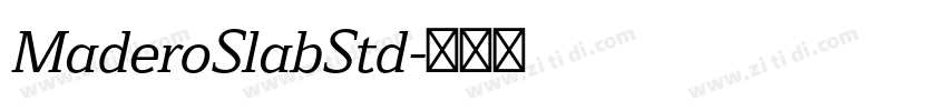 MaderoSlabStd字体转换