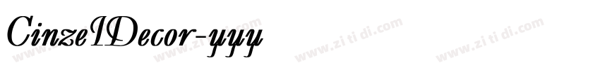 CinzeIDecor字体转换