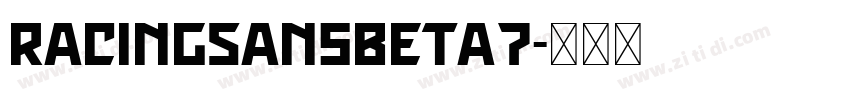 RacingSansBeta7字体转换