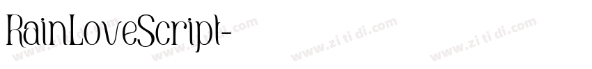 RainLoveScript字体转换 RainLoveScript字体转换