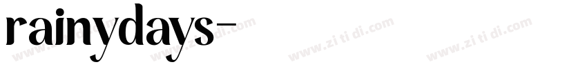 rainydays字体转换