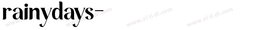 rainydays字体转换