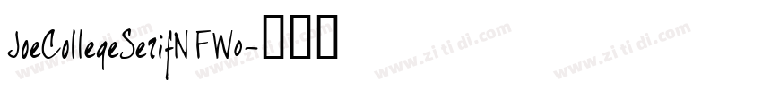 JoeCollegeSerifNFW0字体转换