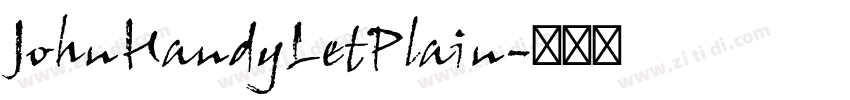 JohnHandyLetPlain字体转换
