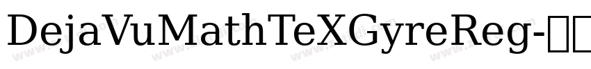 DejaVuMathTeXGyreReg字体转换