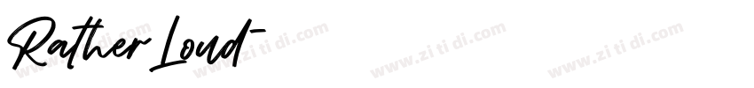 RatherLoud字体转换