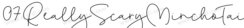 07ReallyScaryMinchotai字体转换