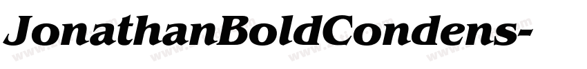 JonathanBoldCondens字体转换