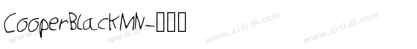 CooperBlackMN字体转换